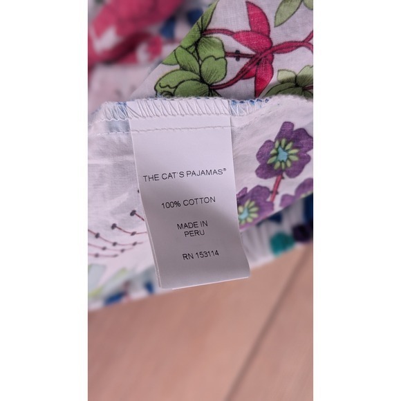 The Cat's Pajamas Floral Cotton Lounge Pajama Pants | Size L - Picture 2 of 5